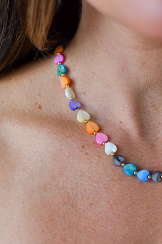 Happy Hearts Beaded Necklace - RESTOCK