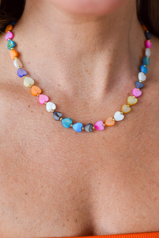 Happy Hearts Beaded Necklace - RESTOCK