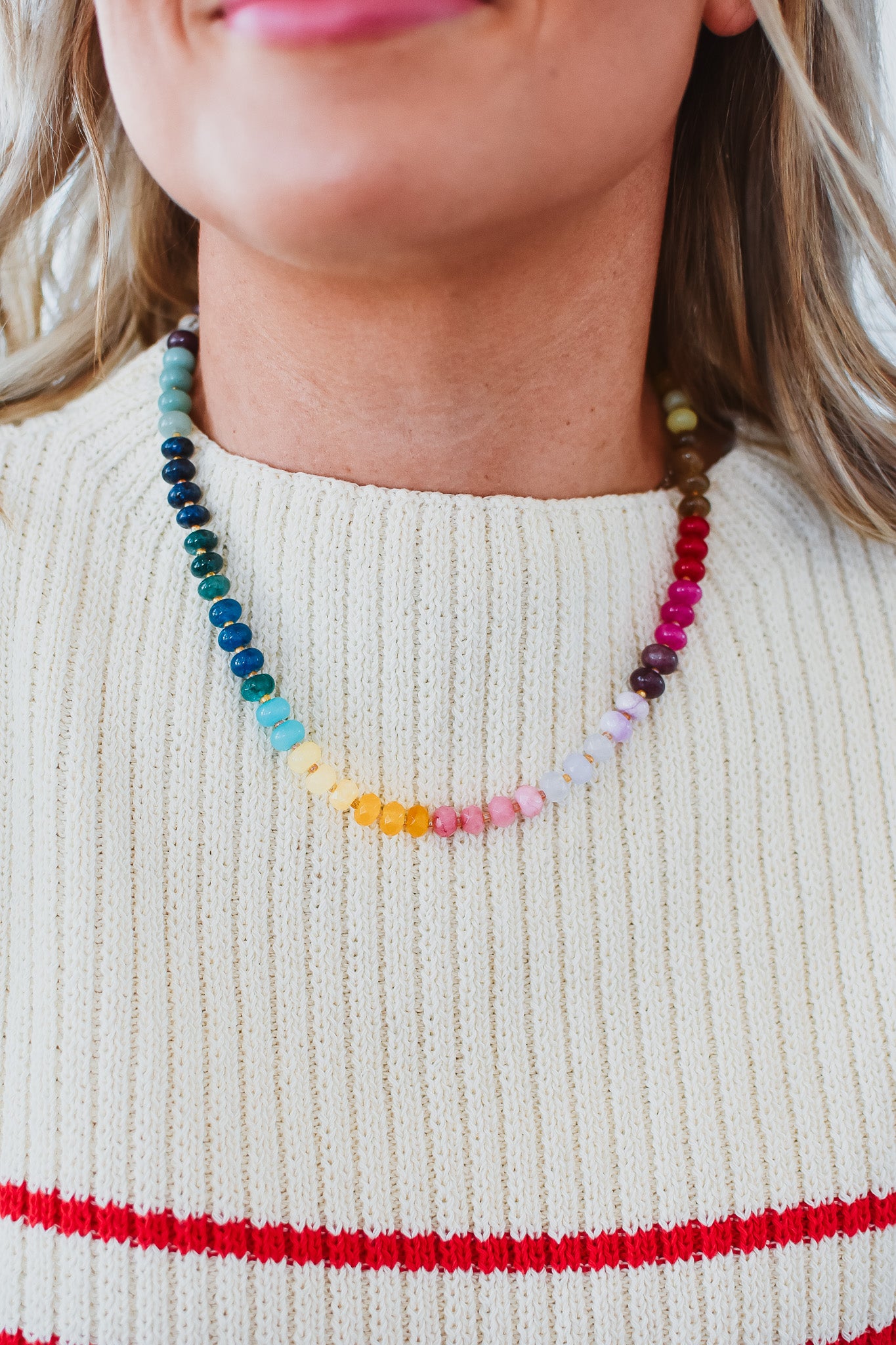 Rainbow Necklace- Gold