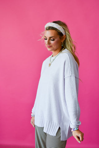 Laura Knit Sweater in Lilac