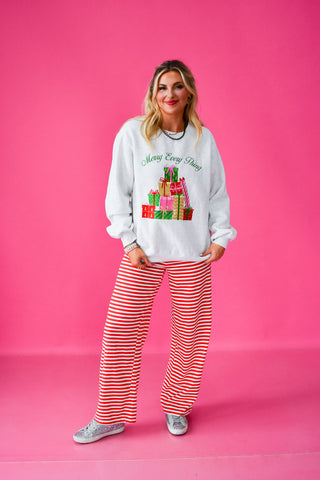 Merry Everything Embroidered Sweatshirt