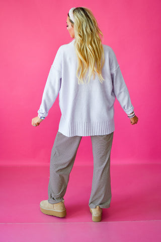 Laura Knit Sweater in Lilac