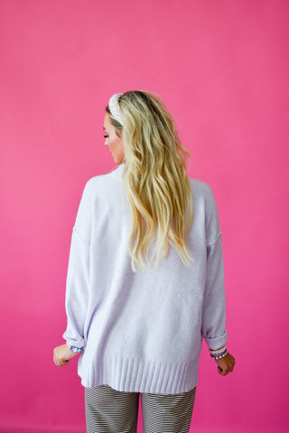 Laura Knit Sweater in Lilac