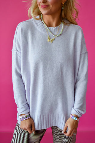 Laura Knit Sweater in Lilac