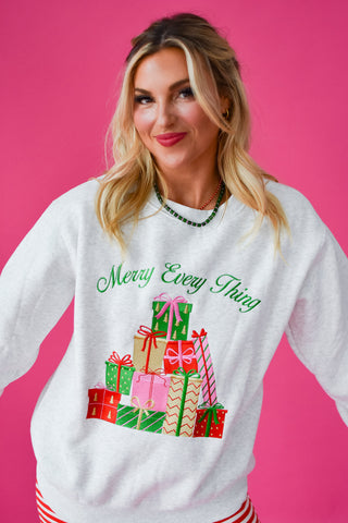 Merry Everything Embroidered Sweatshirt
