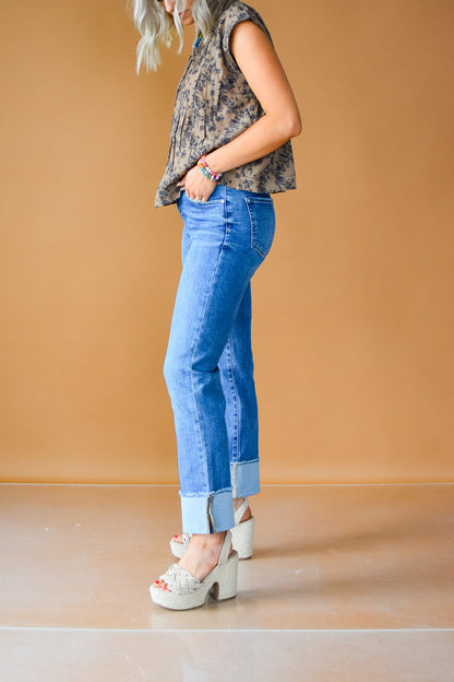 Foster Cuffed Straight Leg Denim