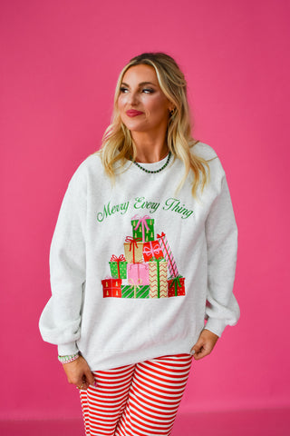Merry Everything Embroidered Sweatshirt