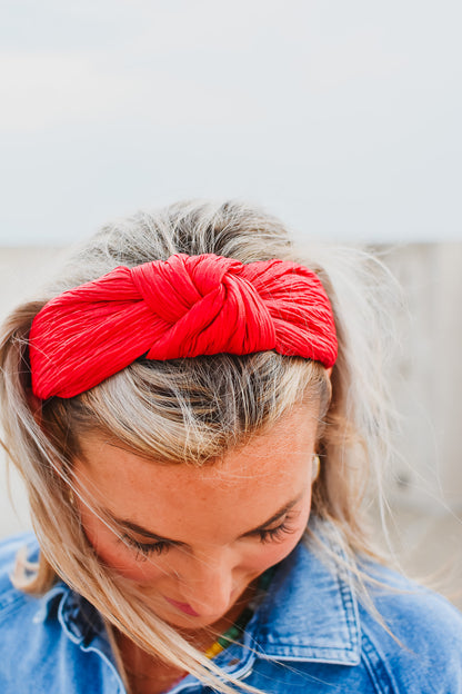 Red Muslin Headband