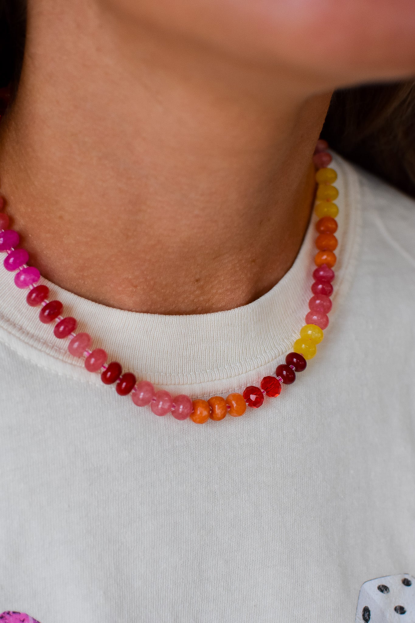 Rainbow Necklace- Burgundy