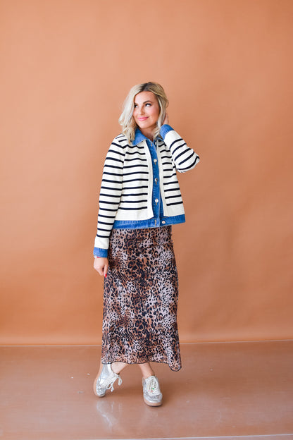 Alisha Striped Cardigan