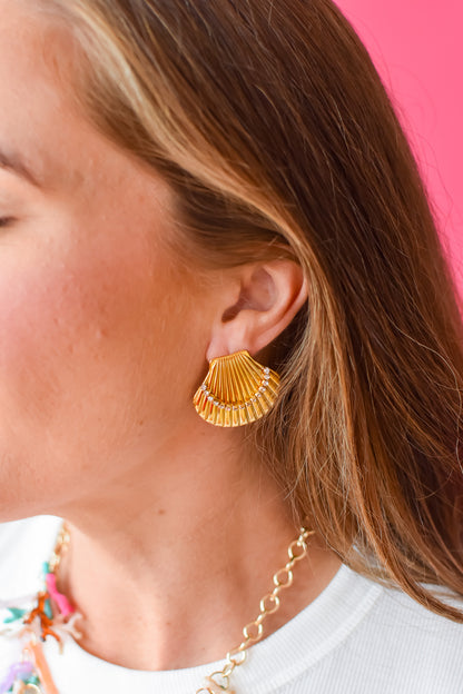Adora Shell Statement Earrings