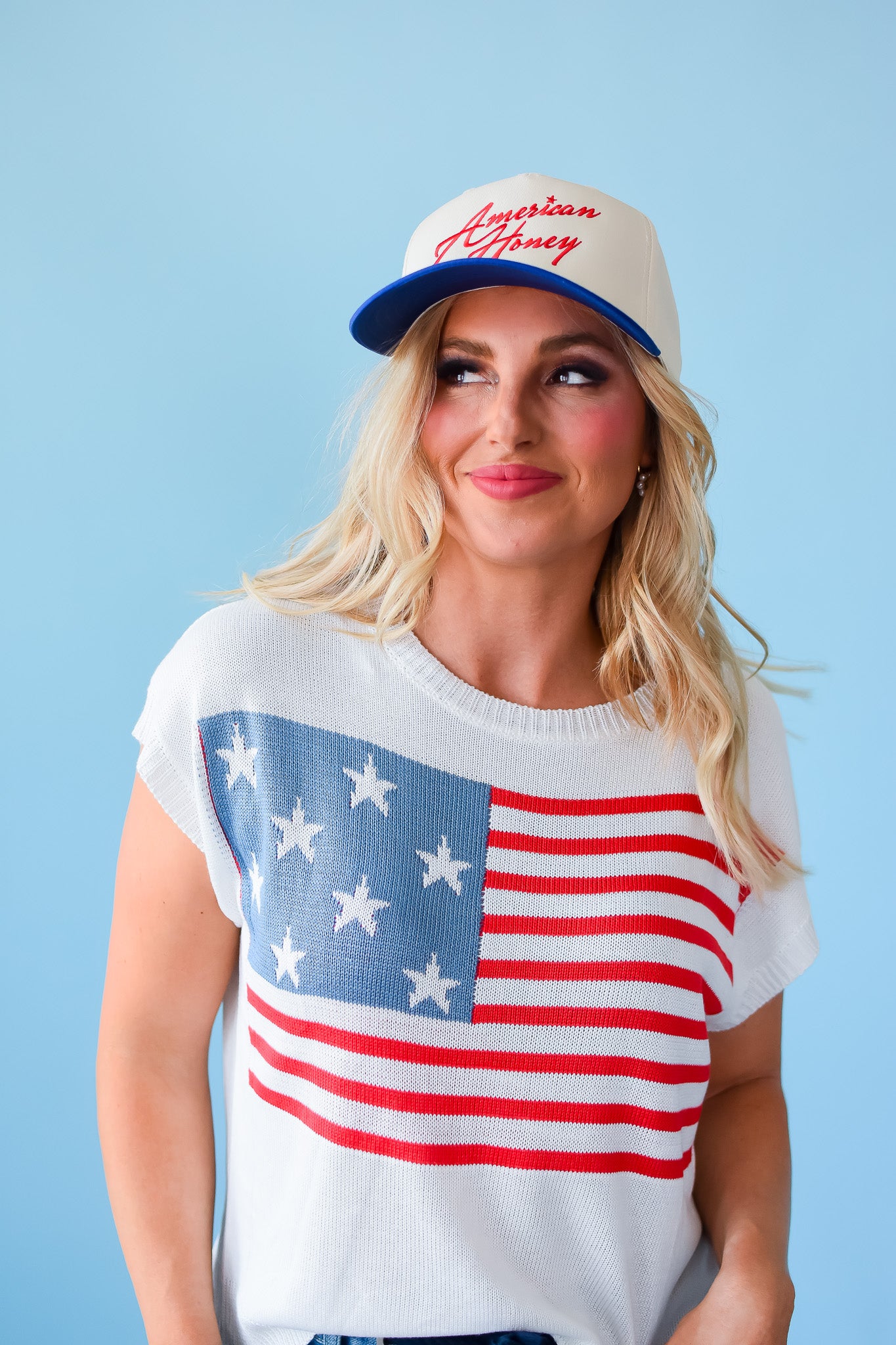 USA Flag Knit Top