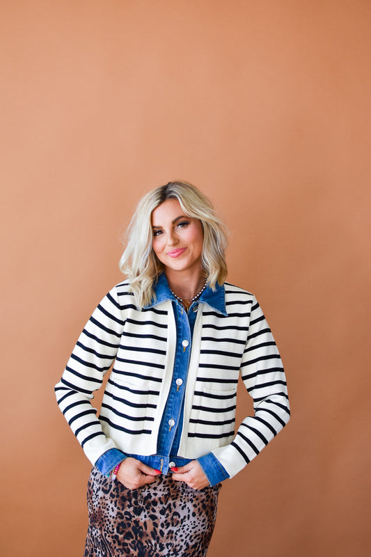 Alisha Striped Cardigan