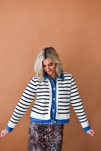 Alisha Striped Cardigan