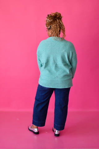Laura Knit Sweater in Teal