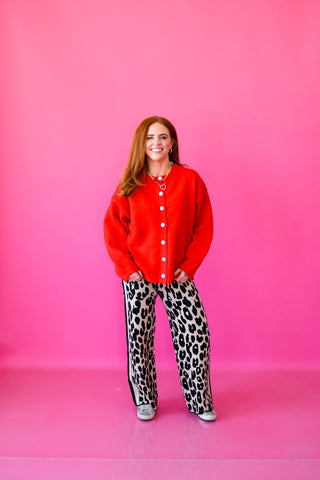 Juniper Cardigan in Red