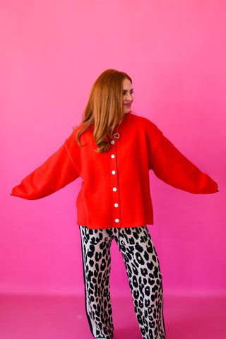 Juniper Cardigan in Red