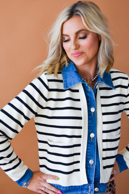 Alisha Striped Cardigan