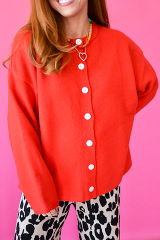 Juniper Cardigan in Red