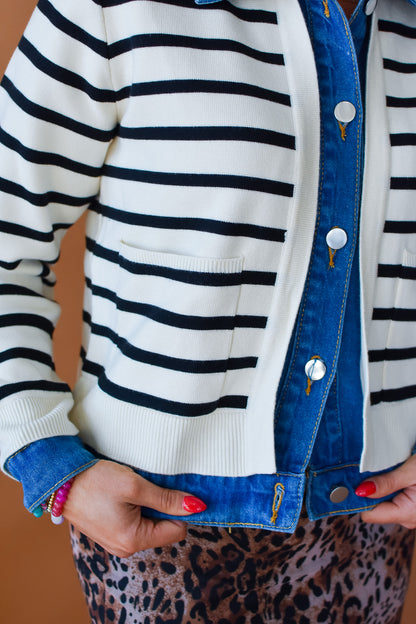 Alisha Striped Cardigan