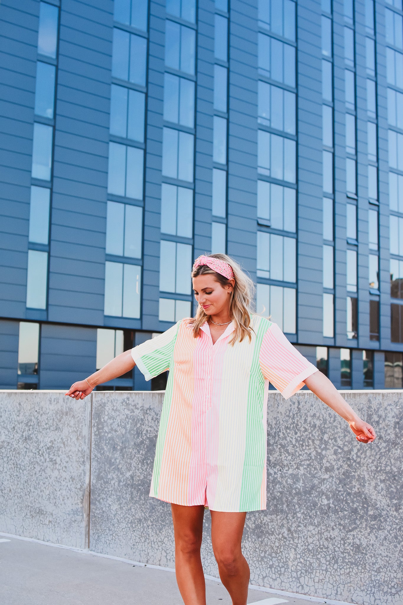 Crystal Striped Romper
