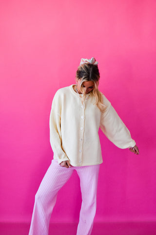 Juniper Cardigan in Butter Yellow