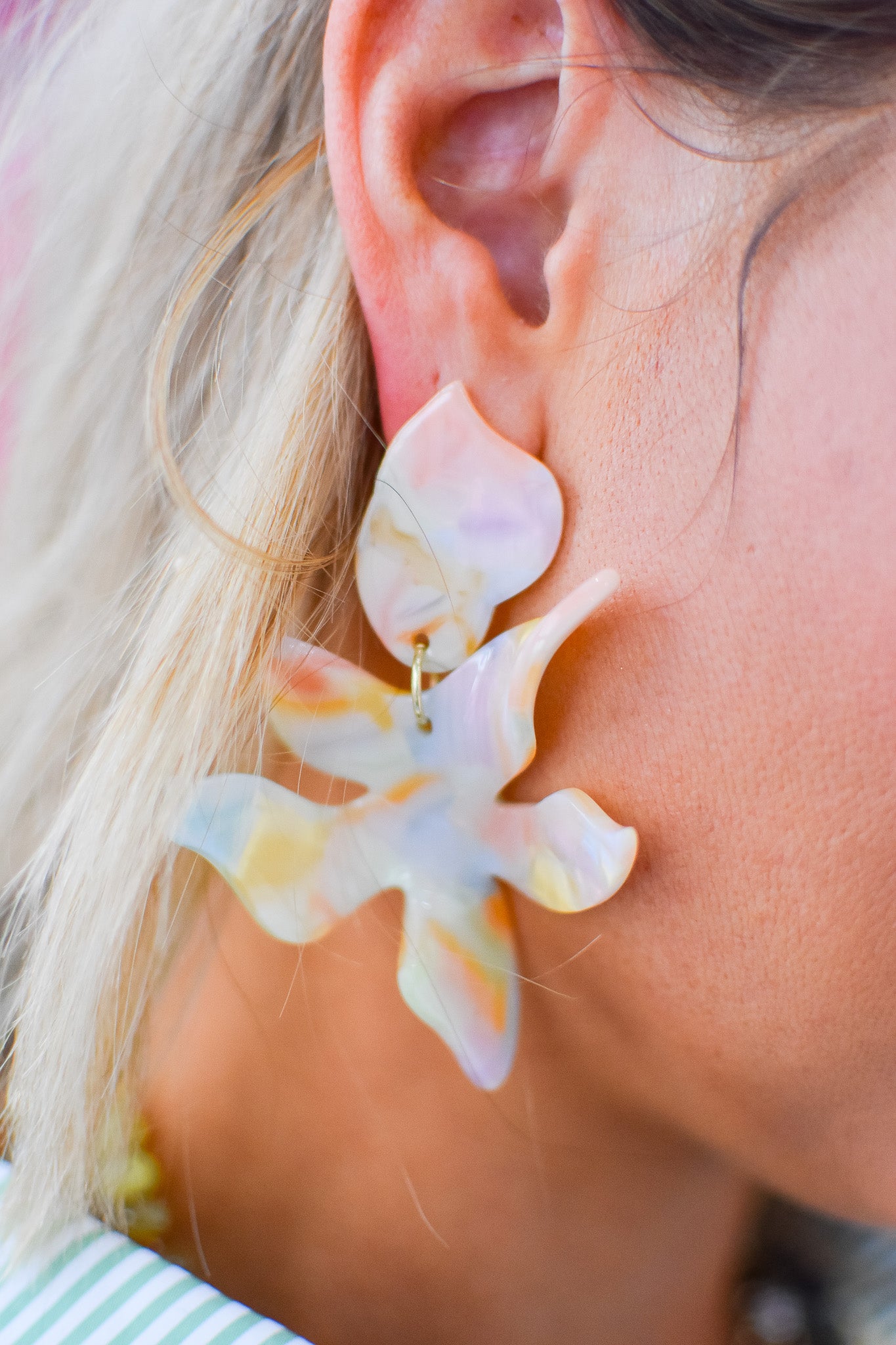 Flora Earrings - Rainbow Sherbert