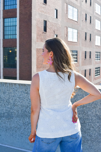 Paula Eyelet Vest