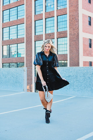 Jolie Velvet Sparkly Dress