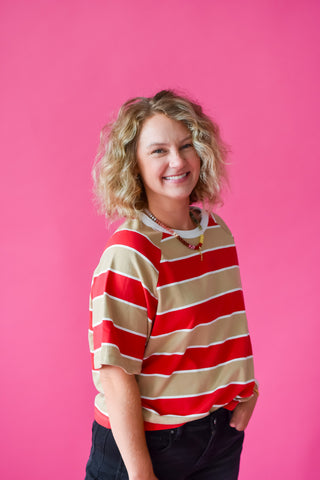 Destinee Oversized Stripe Knit Top