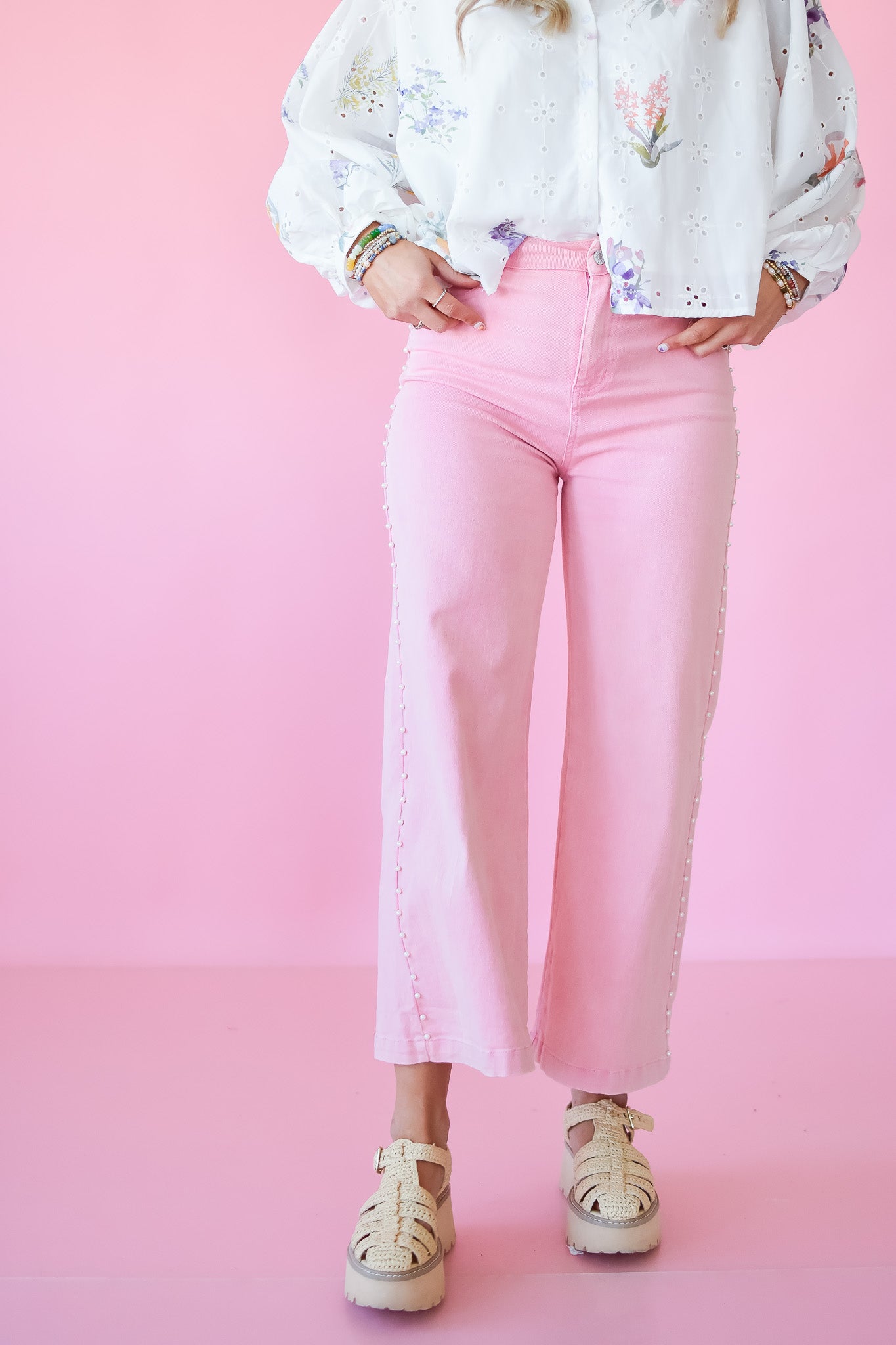 Jaclyn Pearl Pants in Pink