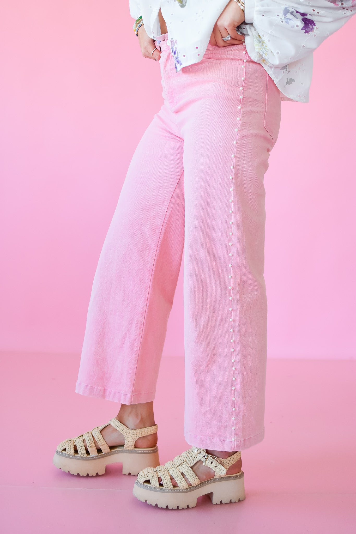 Jaclyn Pearl Pants in Pink