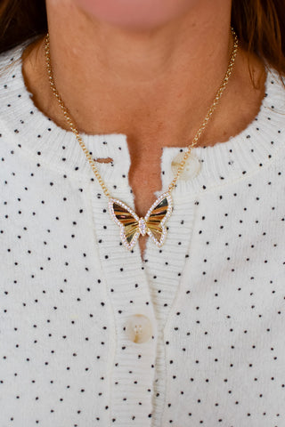Radiant Flight Butterfly Necklace
