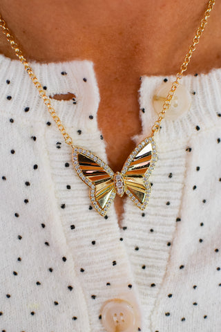 Radiant Flight Butterfly Necklace