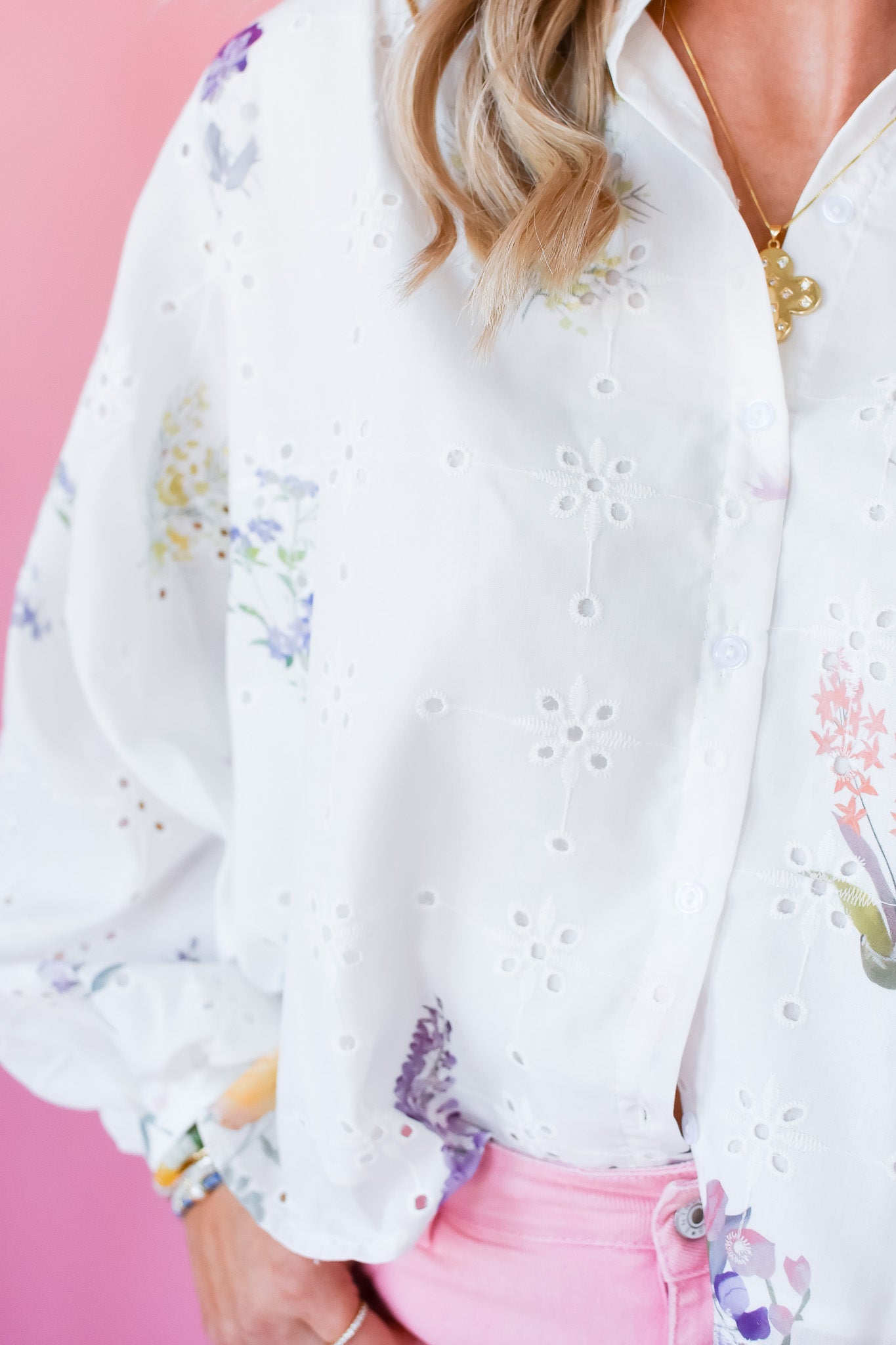 Aliyah Floral Eyelet Top