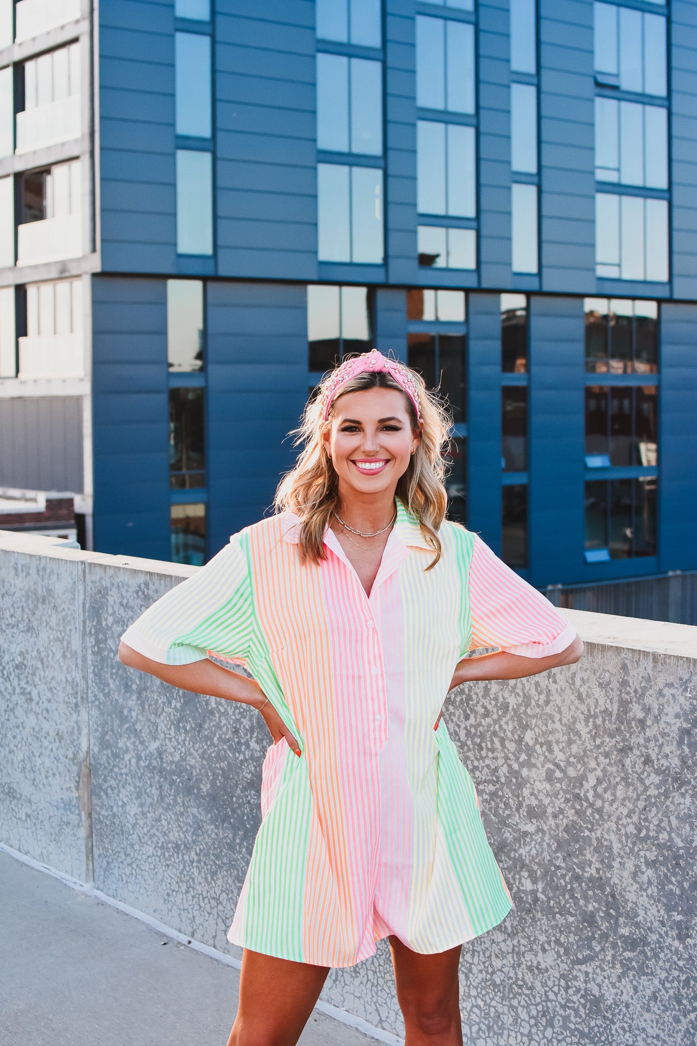 Crystal Striped Romper