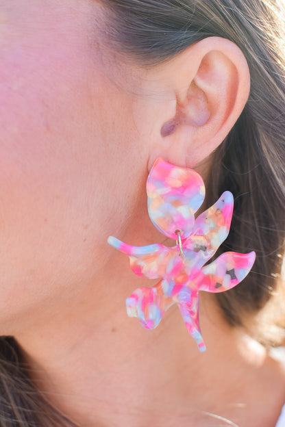 Flora Earrings - Pink Confetti