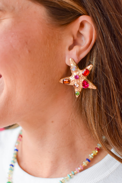 Karis Starfish Statement Earring