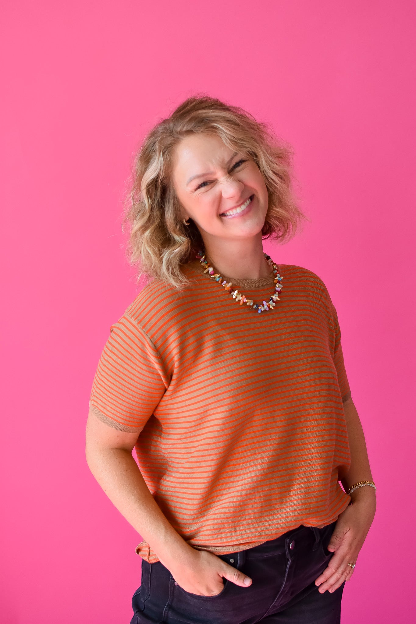 Vicky Stripe Knit Top RESTOCK