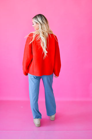 Juniper Cardigan in Red