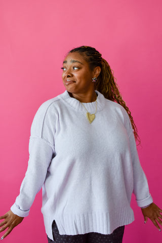 Laura Knit Sweater in Lilac