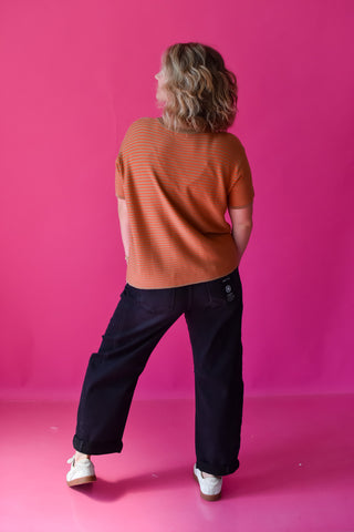 Benny Barrel Cuffed Jeans in Black