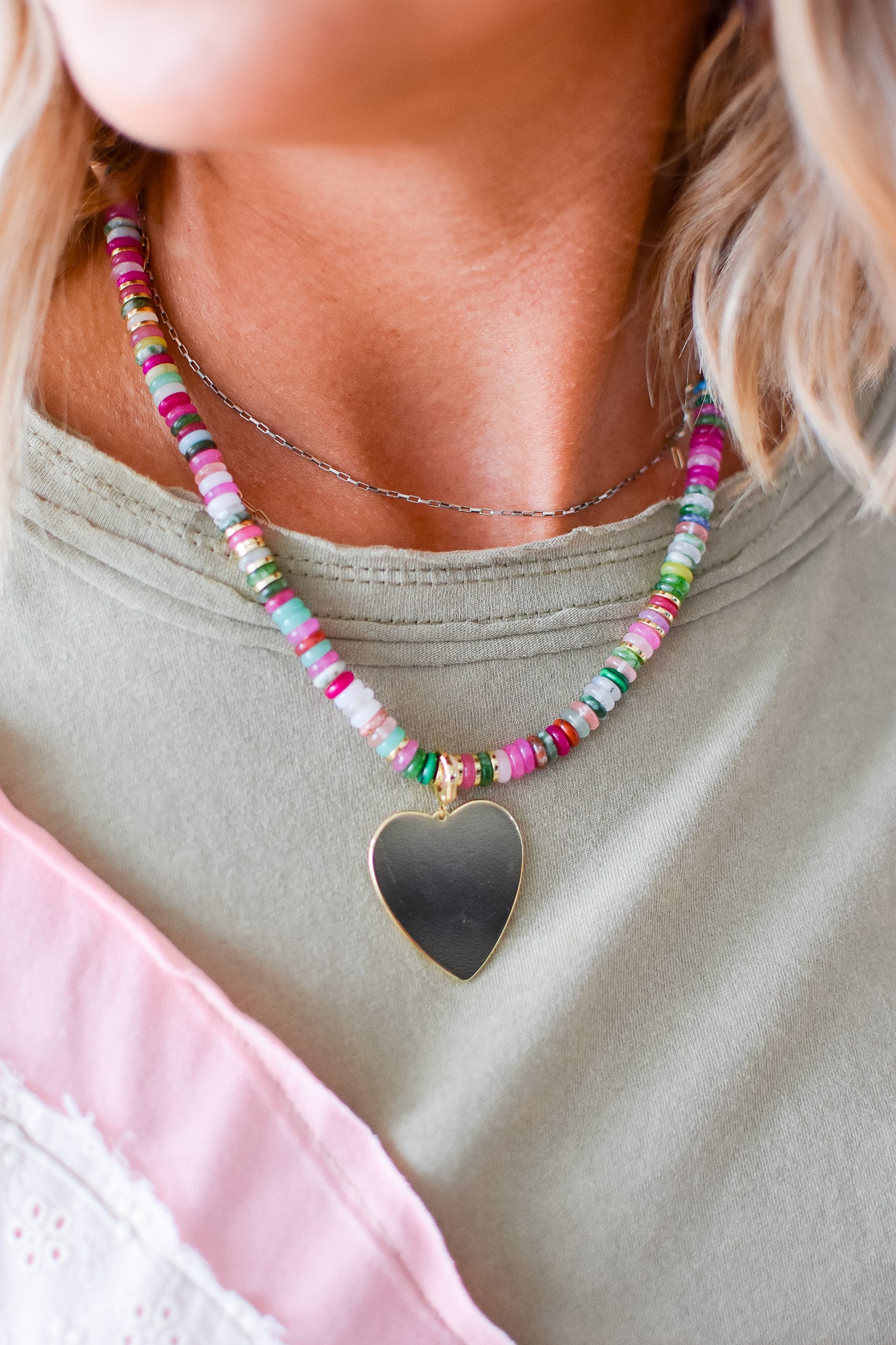 Rainbow Necklace Luxe - Gold Gemstone RESTOCK