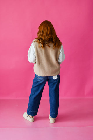 Caroline Sherpa Vest in Taupe