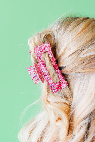 Pink Confetti Claw Clip