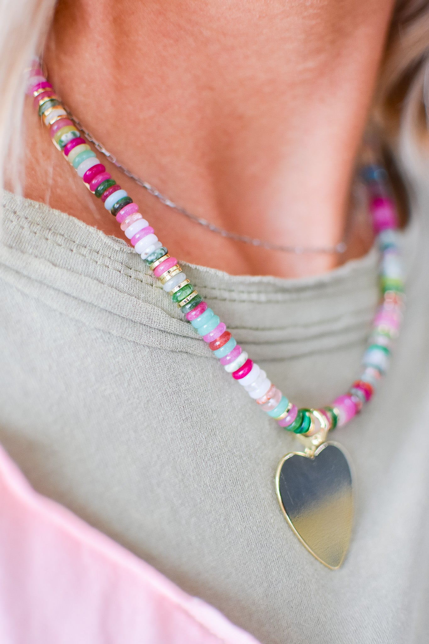 Rainbow Necklace Luxe - Gold Gemstone RESTOCK