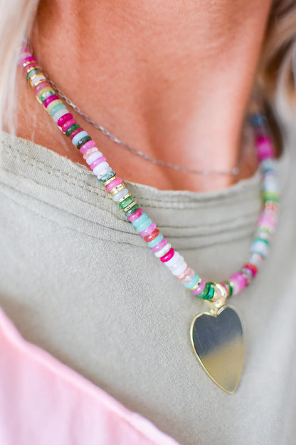 Rainbow Necklace Luxe - Gold Gemstone RESTOCK