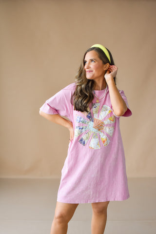 Desi Sun Patch T Shirt Dress