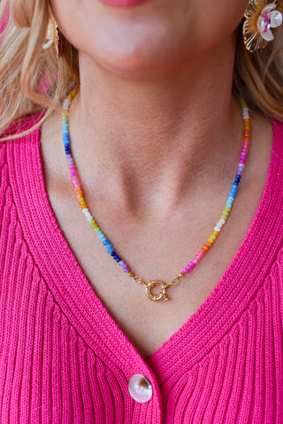 Rainbow Sugar Gemstone Necklace - RESTOCK