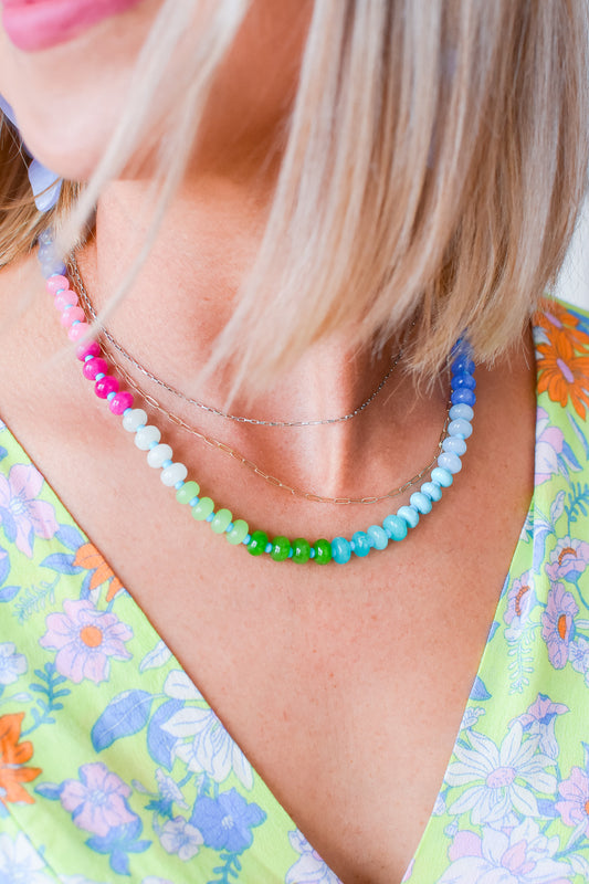 Rainbow Necklace Luxe - Peri